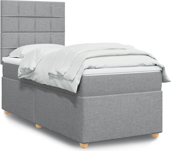 Immagine prodotto VidaXL Bo x letto a molle con materasso 90 x 190 cm in tessuto (90 x 190 cm, 90 x 190 cm)