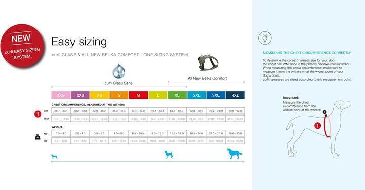 Label énergétique Curli Vest Harnais pour chien Reflective Glow gris 2XS (Chien, Général)