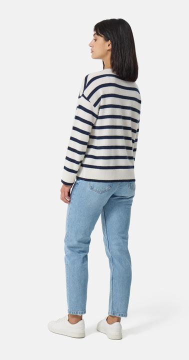 Immagine prodotto Cash-Mere Kaschmir Rundhals Pullover gestreift (L)