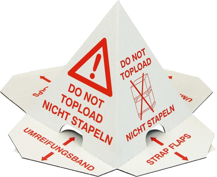 Produktbild Transpak Palettenhütchen 1.25 Wellpappe L205xB205xH235 mm einwellig 1-farbig rot (25 x)