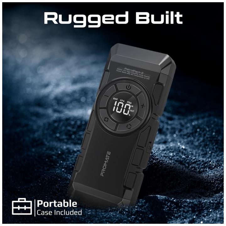 Actual product image ProMate PatrolPack-2 high-performance car jump starter (2000 A, 12000 mAh)