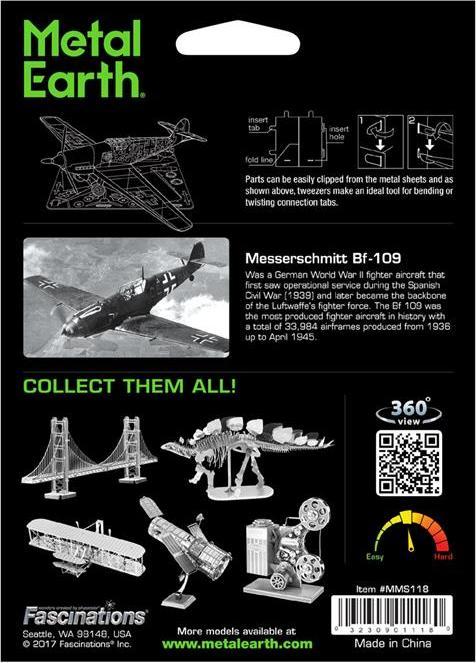 Image du produit Metal Earth constructie speelgoed Messerschmitt Bf-109