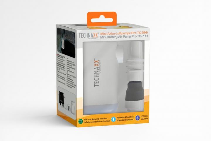 Image du produit Technaxx Mini pompe à air à batterie avec lampe LED
