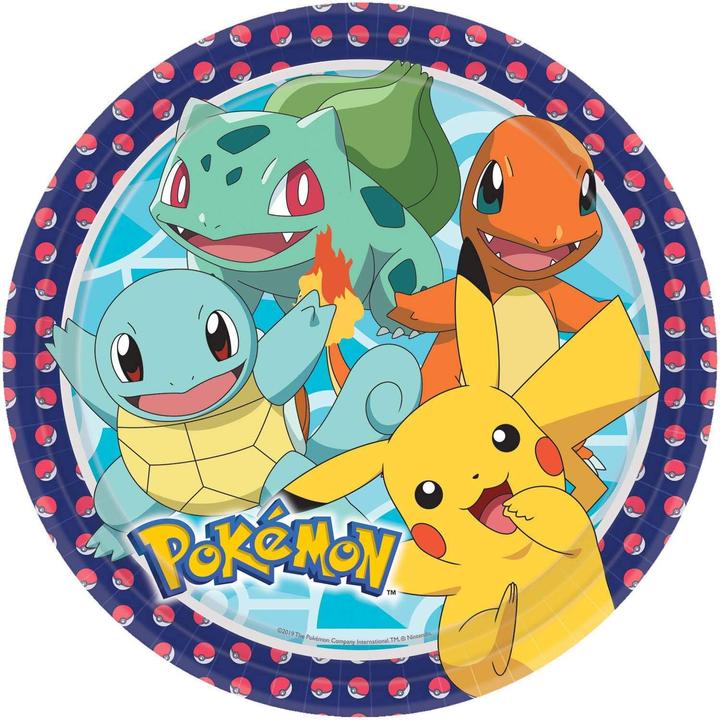 Actual product image Pokémon Paper Party Plates (Pack of 8) (8 x)