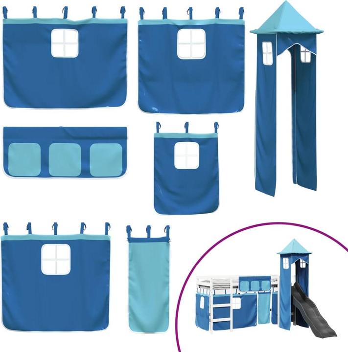 Image du produit VidaXL Lit superposé pour enfant avec tour (80 x 200 cm)