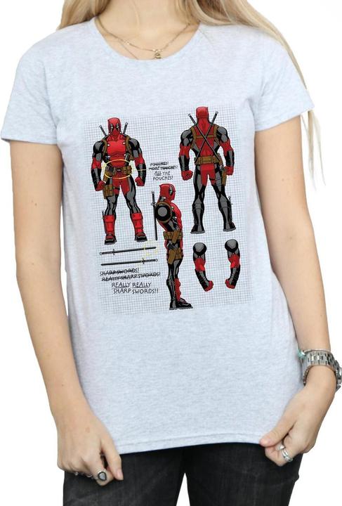 Immagine prodotto Deadpool Action Figure Plans Maglietta Donna (XXL)