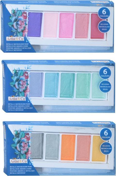 Actual product image Artist&Co Paint Watercolour Metallic (Multicolor)