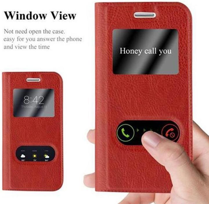 Actual product image Cadorabo Book with View double window cover (Samsung Galaxy S3 Mini)