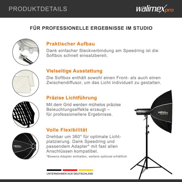 Immagine prodotto Walimex pro Essential Octa 90 Elinchrom (Soft box, 90 cm)