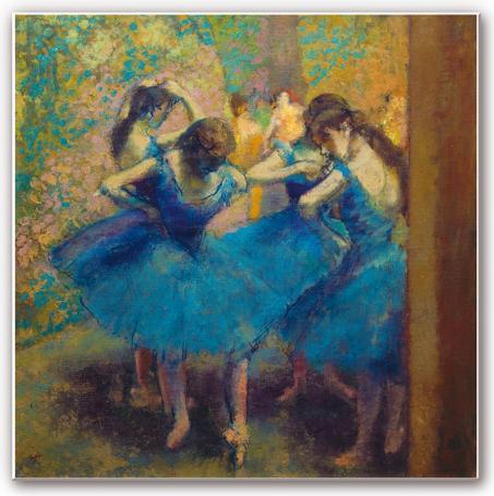 Image du produit Trenddeko Degas - Les danseuses bleues (20 x 20 cm)
