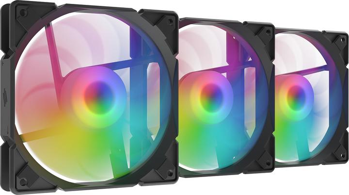 Actual product image Silentium PC Stella HP ARGB 120 Kit set of three computer fans (120 mm, 3 x)