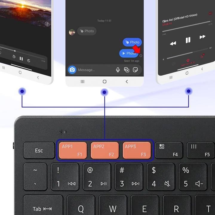 Actual product image Samsung Smart Keyboard Trio 500 EJ-B3400 (DE, Wireless)