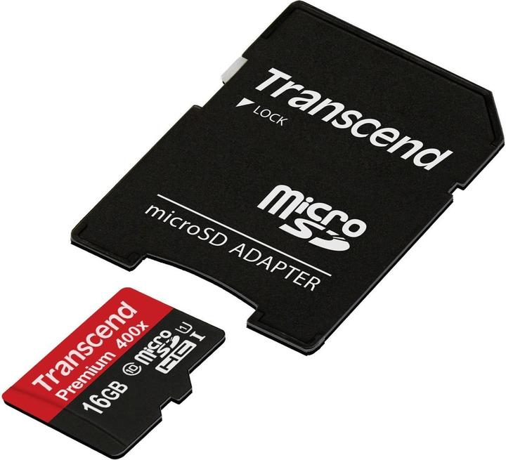 Productafbeelding Transcend Premium 400x (16 GB, microSDHC, U1, UHS-I)