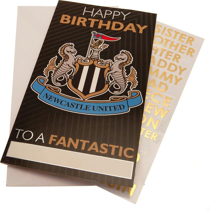 Actual product image Newcastle United FC Personalised Birthday Card With Stickers (1 x)