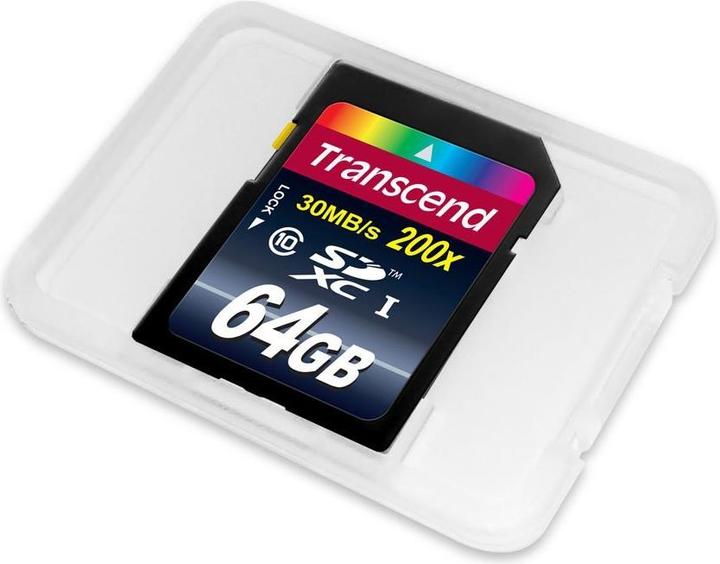 Image du produit Transcend SDXC Ultimate 200x (64 Go, SDXC, U1, UHS-I)
