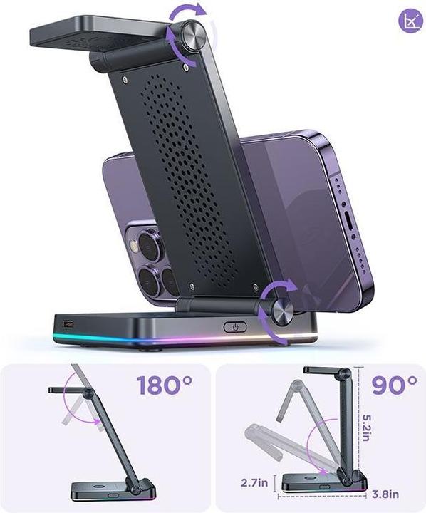 Image du produit Joyroom Station de charge sans fil 3en1 JR-WQN01 (15 W)