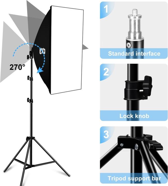 Immagine prodotto Puluz Luce continua Softbox con treppiede (Soft box)