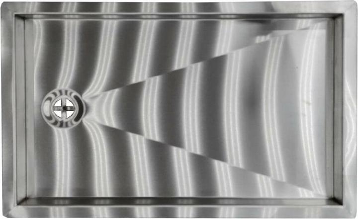 Image du produit Ich-zapfe Tropfblech - CNS zum Einlassen 440 mm x 240 mm inkl. Ablaufstutzen