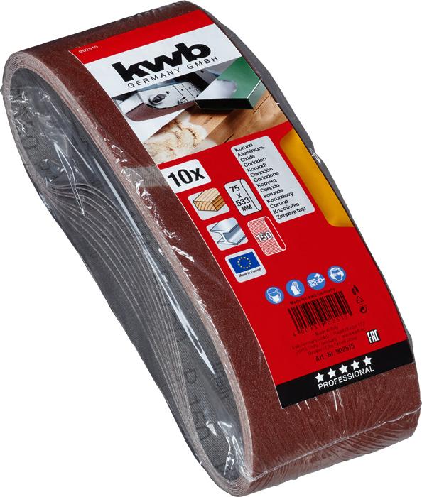 Produktbild kwb 10Er Pack Schleifbd.75X533K150 (150)