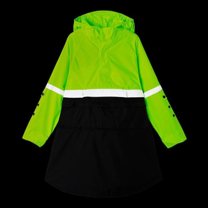Produktbild Btwin Fahrrad Regenponcho Sichtbarkeit Tag und Nacht Kinder schwarz/neongelb (10, 11, 12)