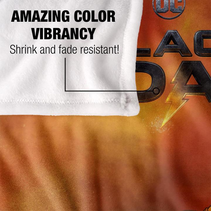 Actual product image Black Adam Pose Blanket (152 x 127 cm)