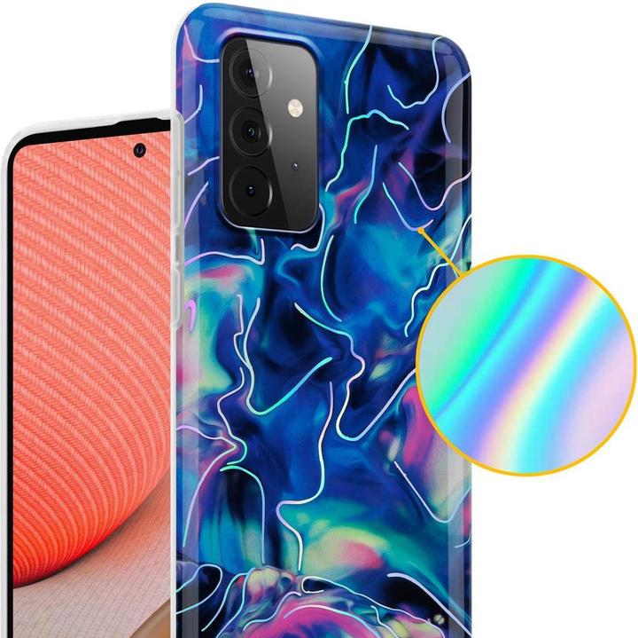 Productafbeelding Cadorabo IMD TPU kleurrijke marmeren hoes (Samsung Galaxy A72)