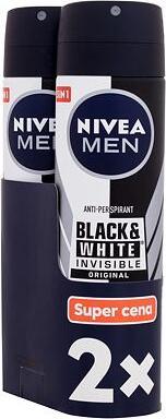 Actual product image NIVEA Antiperspirant spray Menack & White Invisible Original 2 x 150 ml (Spray, 300 ml)