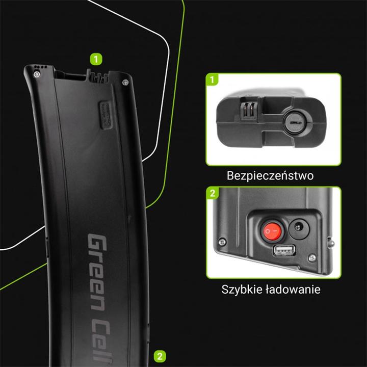 Actual product image GreenCell eBike 36V 7.8Ah E-Bike Li-Ion Frame Type with charger - 7,800 mAh (281 Wh, E-Bike battery)