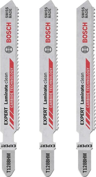 Energy Label Bosch Professional Zubehör Expert Laminate Clean T128 BHM jigsaw blade, 3 pieces
