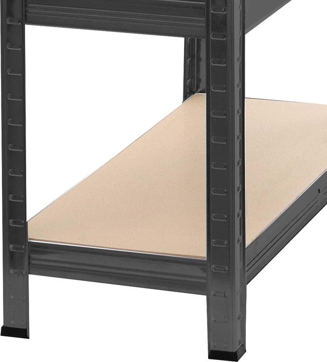 Image du produit Wiltec Étagère pour charges lourdes anthracite 160x60x180cm Étagère enfichable d'atelier Cave
