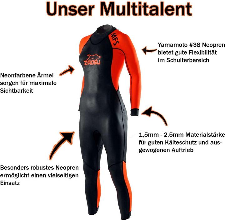 Produktbild Zaosu MFS Wetsuit Women (5 mm, XS)