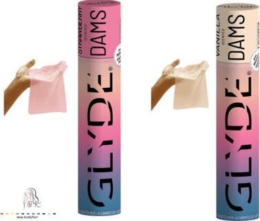 Actual product image Glyde - Dams Laminas Latex Oral Sex Vanilla (4 pcs.)