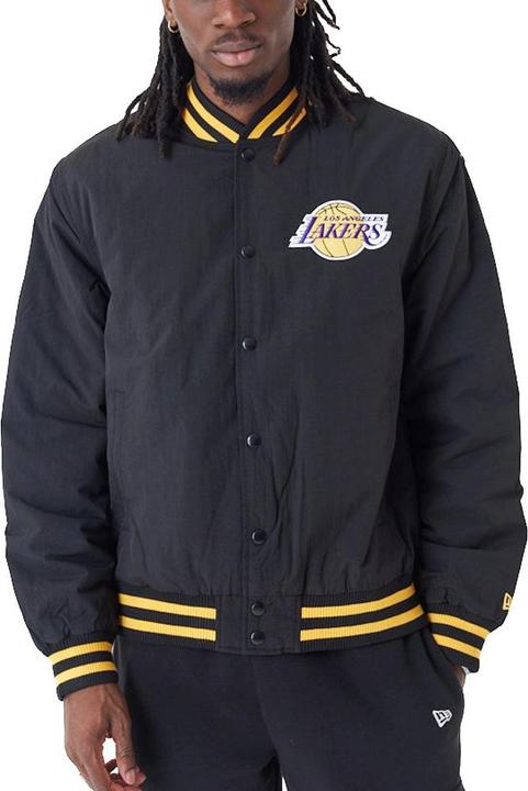 New Era College Bomber Jacke - BACKPRINT LA Lakers - L (L)