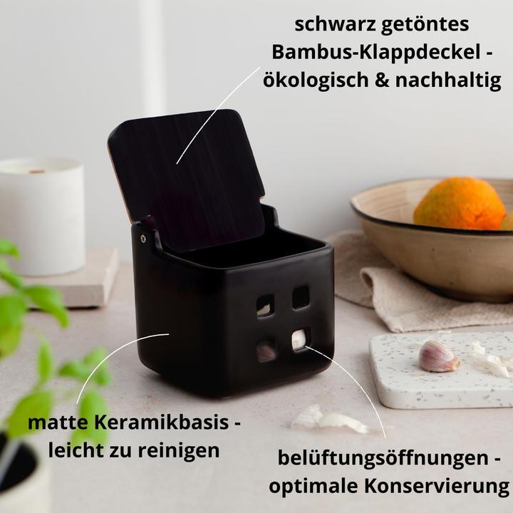 Produktbild Time Keramik Knoblauch-Aufbewahrungsdose mit Belüftungslöchern