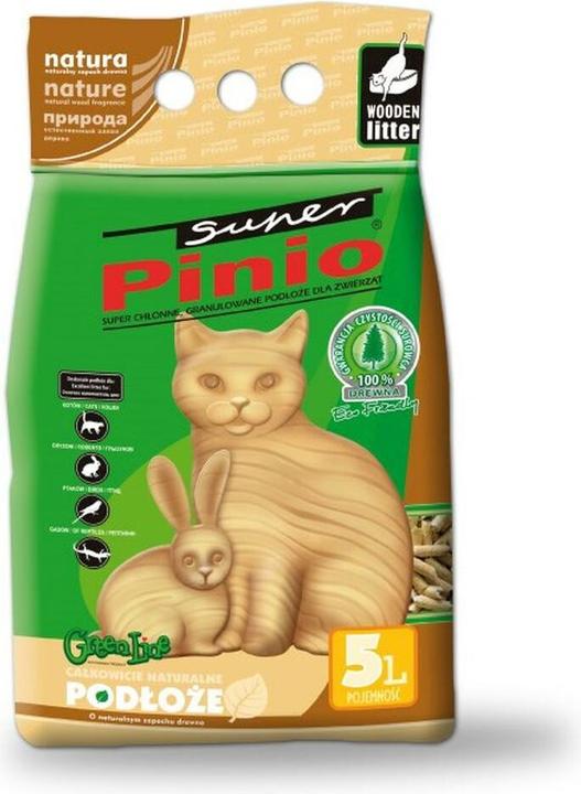 Immagine prodotto Certech Lettiera per gatti Super Pinio Natural 5 l - Lettiera per gatti in legno (Non agglomerante, Non spolverare, Assorbimento rapido, 4.90 kg)