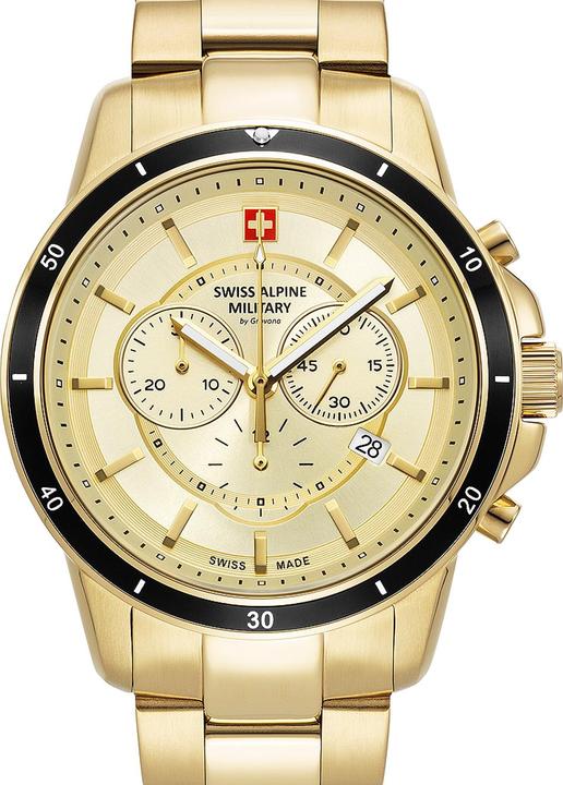 Actual product image Swiss Alpine Military 7089.9111 Chronograph Men's Watch 44mm 10ATM (Analogue wristwatch, 44 mm)