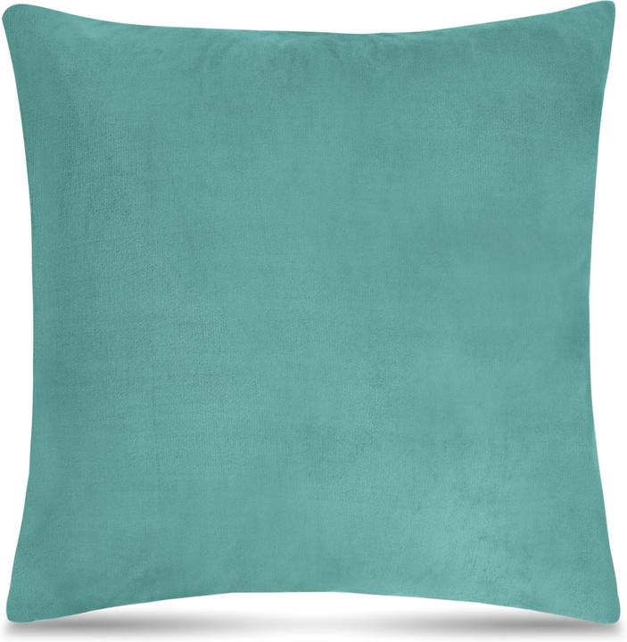 Image du produit Aspero 4 x Housses de coussin en flanelle 60x60cm bleu (60 x 60 cm)