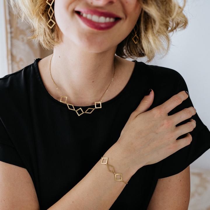 Image du produit Der Kettenmacher Bracelet en losange (19 cm)
