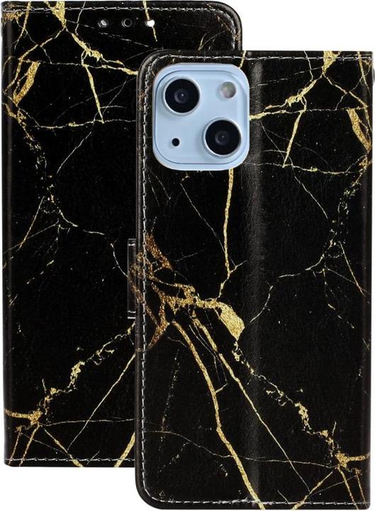 Actual product image Ueli Express iPhone 13 Mini Book Case Case with Card Holder Marble Black (Apple iPhone 13 mini)