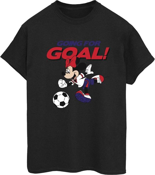 Actual product image Disney Womens/Ladies Minnie Mouse Going For Goal Cotton Boyfriend T-Shirt (XL)