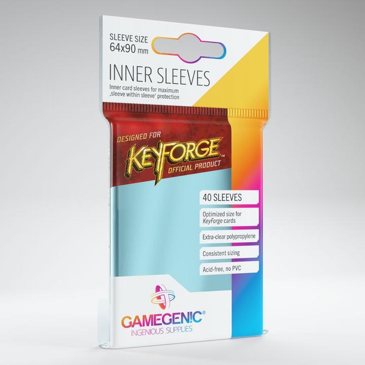 Actual product image Gamegenic Inner Clear Sleeves for Keyforge (40) -
