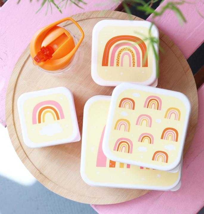 Actual product image A Little Lovely Company ALLC Lunch & Snack Box Rainbow SBSERA41