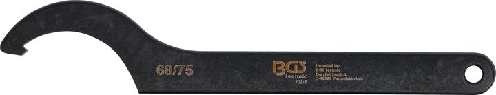 Produktbild BGS Hakenschlüssel mit Nase 68 - 75 mm (71 mm, 70 mm, 74 mm, 68 mm, 75 mm)