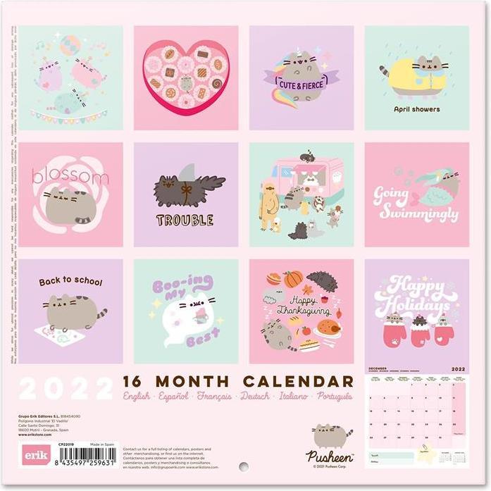 Immagine prodotto Pusheen Calendario da parete 2022 della Collezione Foodie 30 x 30 cm (30 x 30 cm, Tedesco)