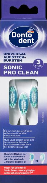 dm Dontodent Spazzole universali Sonic Pro Clean (3 x)