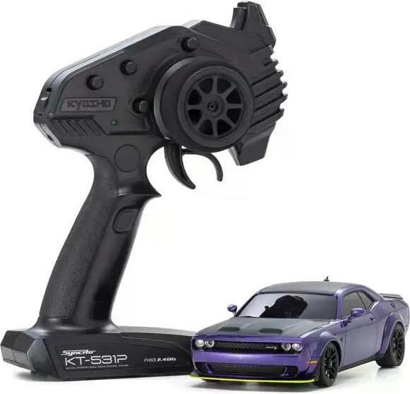 Immagine prodotto Kyosho Mini-Z Dodge Challenger SRT Hellcat AWD Viola, ARTR, 1:27 (ARR Quasi lettura a corredo)