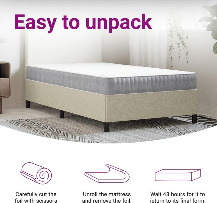 Actual product image VidaXL Jeronima (100 x 220 cm, Spring core)