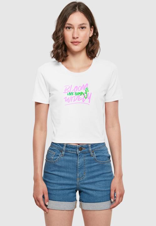 Actual product image Merchcode Ladies Bloom Widely Cropped Tee - 179711 (S)