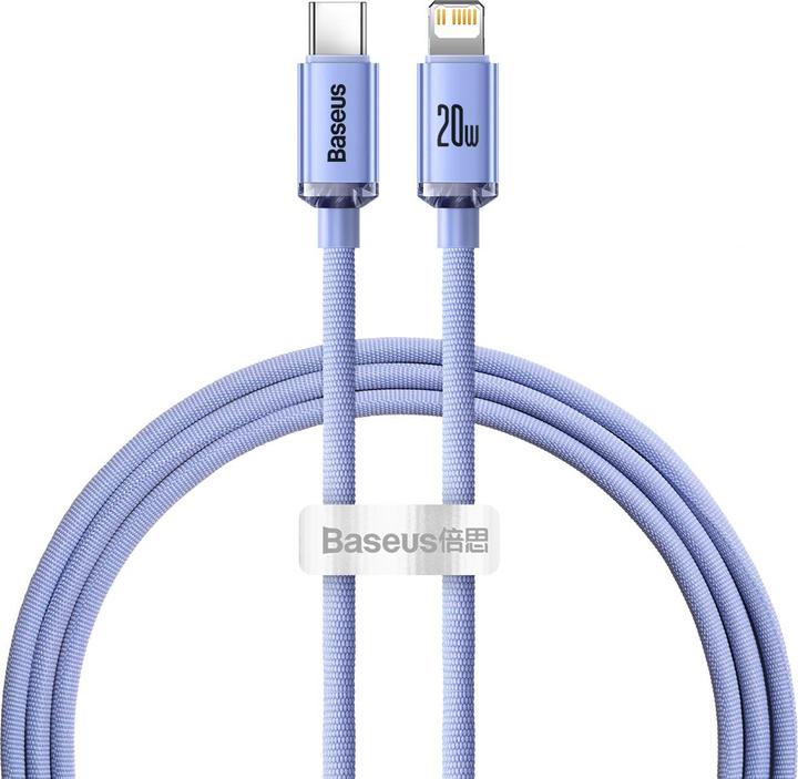 Produktbild Baseus Crystal Shine Series Fast Charging Data Cable Type-C to iP 20W 1.2m Purple (1.20 m, USB 2.0)