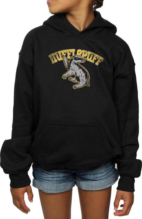 Actual product image Girls Hufflepuff Sport Emblem Hoodie (140, 146)